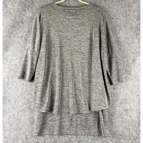 Joseph Ribkoff Tunic Top Womens 12 Gray Slinky Layered V Neck Stretchy Jersey - Picture 11 of 15